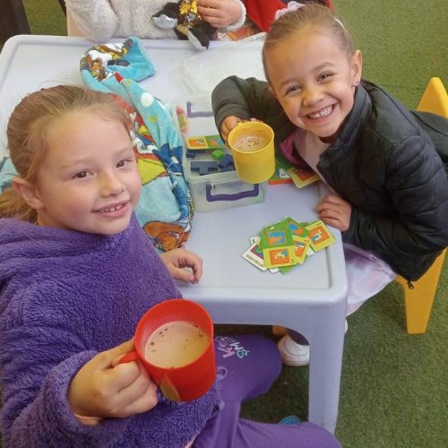 kids smiling